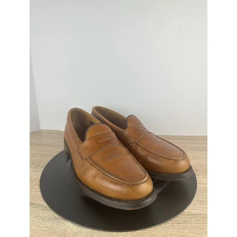 Allen Edmonds Cole Penny Loafers Brown Leather Men’s 9.5 D Made USA Dress Shoes